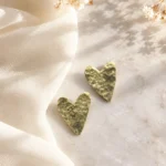 Aros corazón de bronce